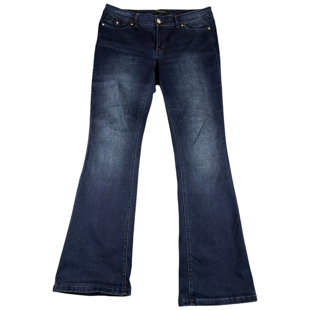 White House Black Market Jeans Women 10R Blue Dark Washed Bootcut Flare Premium